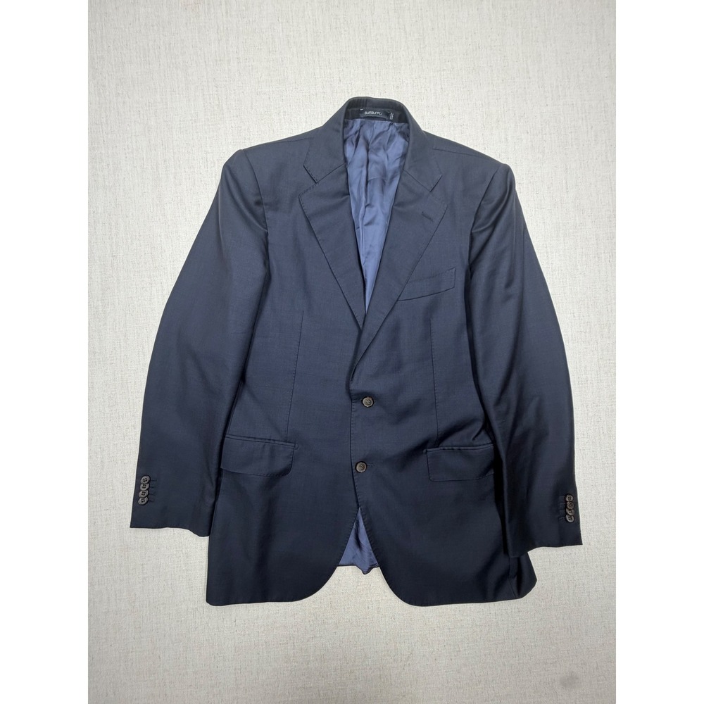 Suitsupply Lazio Navy Blue Wool Blazer Jacket Vitale Barberis Canonico 44L 106
